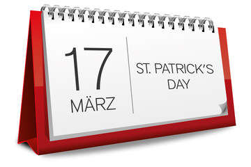 Kalender rot 17 März St. Patrick’s Day