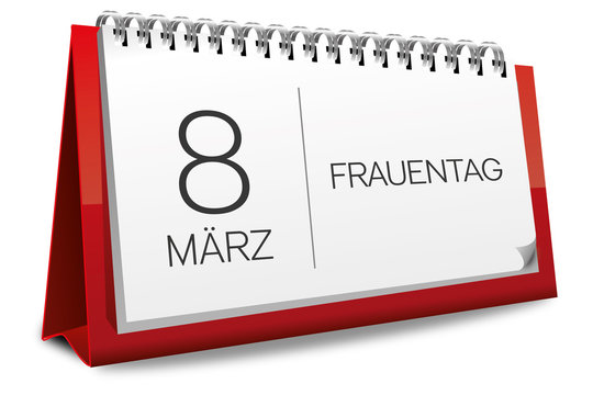 Kalender rot 8 März Frauentag