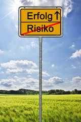 Obraz premium Erfolg - Risiko