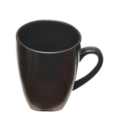 black cup on a white background