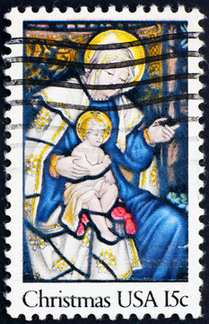 Postage stamp USA 1980 Madonna and Child