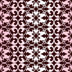 Fototapeta premium Pattern with pink ornaments