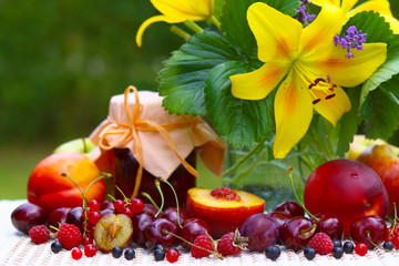 Obst,Blumen