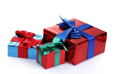 beautiful gifts isolated on white
