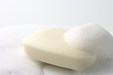 Soap with foam