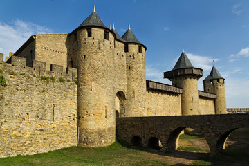 Fototapeta na wymiar Carcassonne, Francja, UNESCO. Zamek
