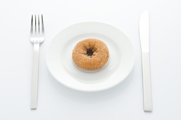 リングドーナツとテーブルセッティング