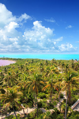 Fototapeta na wymiar aerial view Contoy tropical caribbean island Mexico