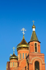 The church against the blue sky