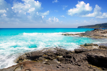 escalo es calo Formentera north rocky coast aqua