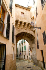 arches of Barrio Calatrava Los Patios in Majorca at Palma