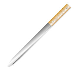 Knife on white