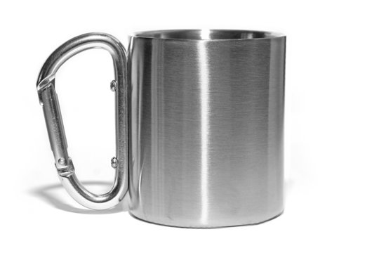 Bicchiere alluminio acciaio inox da montagna o campeggio