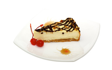 Gourmet slice of cheesecake