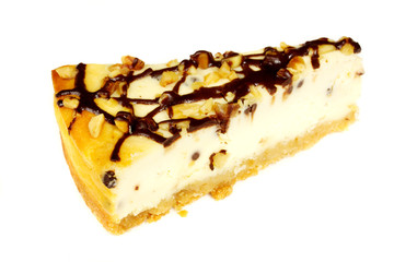 Cheesecake isolated on white