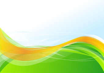 arrière-plan orange et vert