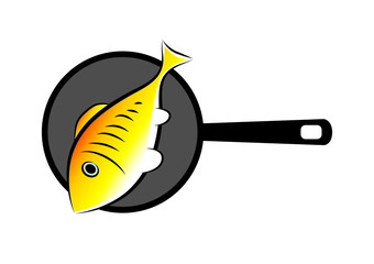 Fish on pan