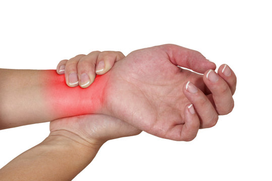 Acute pain in a woman Wrist.