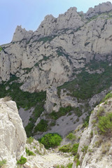 Fototapeta na wymiar Felswand in den französischen Calnques
