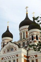 Fototapeta na wymiar Alexander Nevsky Cathedral Russian Orthodox in Tallin