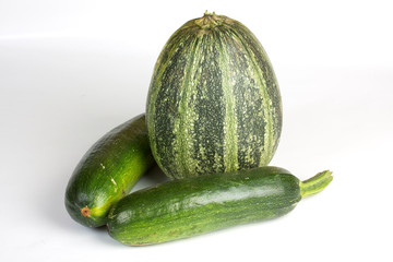 Zucchini isolated on white background