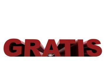 Schriftzug GRATIS rot