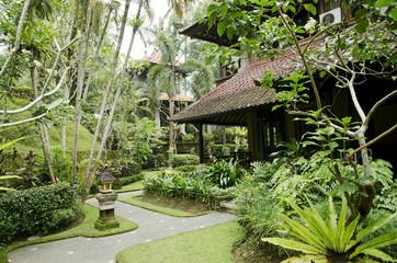 tropical gardens in bali indonesia © TravelPhotography