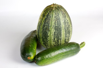 Zucchini isolated on white background