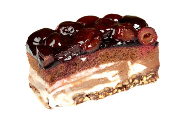 Chocolate Cake over white