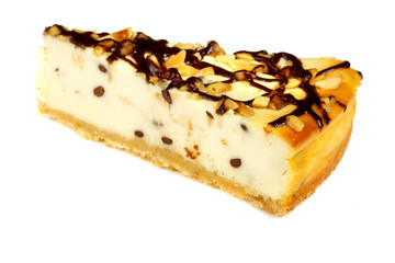 Cheesecake isolated on white