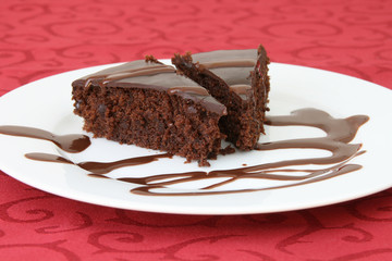 Portion Schokokuchen