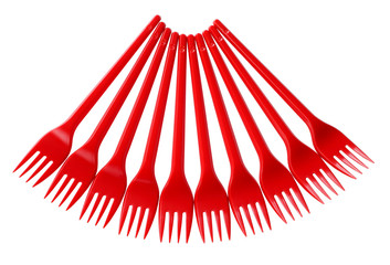 Red forks