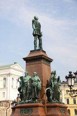 Statue Alexander II in Helsinki Finland