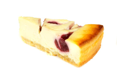 Cheesecake isolated on white