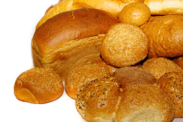 assortment of baked bread