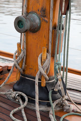 Obraz premium Tauwerk eines alten Schiffes
