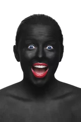 Selbstklebende Fototapeten schwarzes Gesicht © messtor