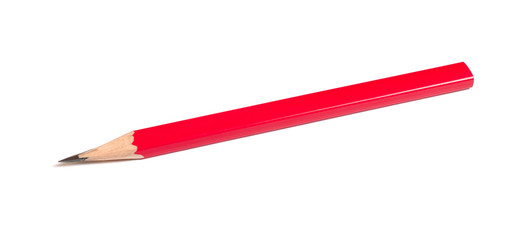 red pencil isolated on a white background