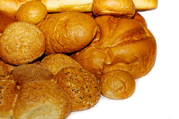 assortment of baked bread