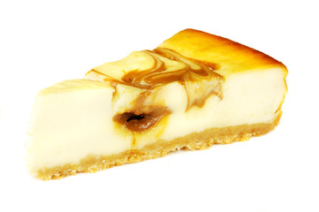 Cheesecake isolated on white