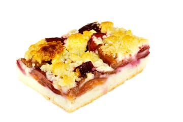 delicous crumb cake with plum