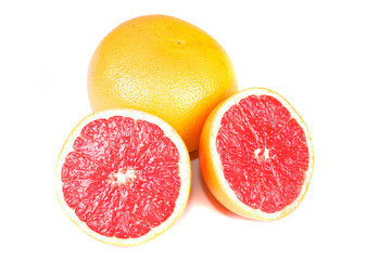Ripe orange grapefruit isolated
