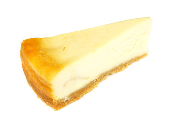 Cheesecake isolated on white