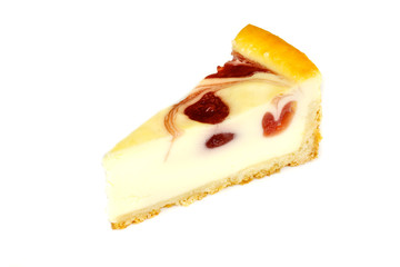 Cheesecake isolated on white