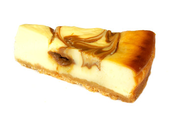 Cheesecake isolated on white
