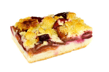 delicous crumb cake with plum