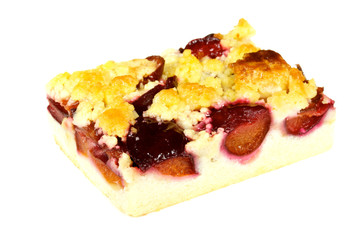 delicous crumb cake with plum