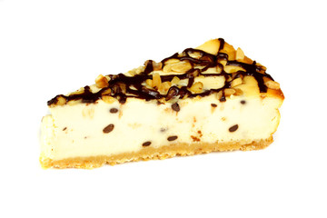 Cheesecake isolated on white
