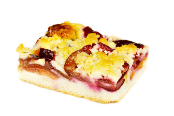 delicous crumb cake with plum