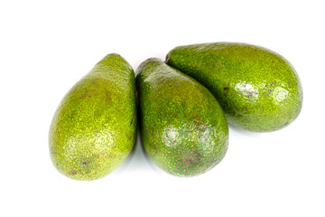 Ripe green avocado. Isolated